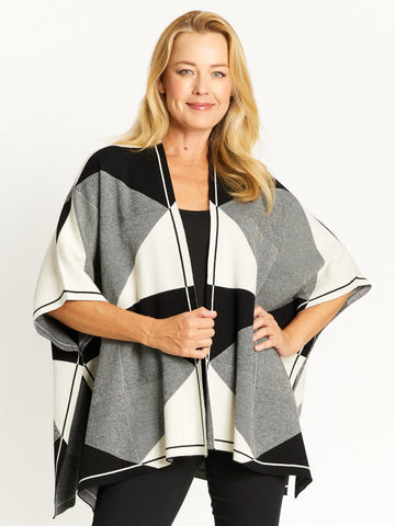 Layback Knit Cardy - Black/Ivory - 32336 - All