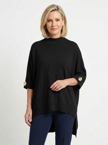 Knit Tunic - Black- 32337 - All