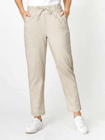 Stretch Jeanie Pant - Beige- 32345 - All