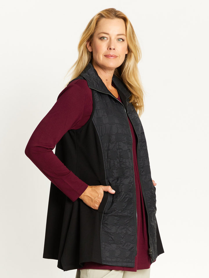 Ponte Longline Vest- Black -32351