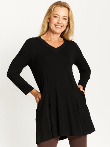 Long Evans Tunic - Black - 32355 - Cordelia St