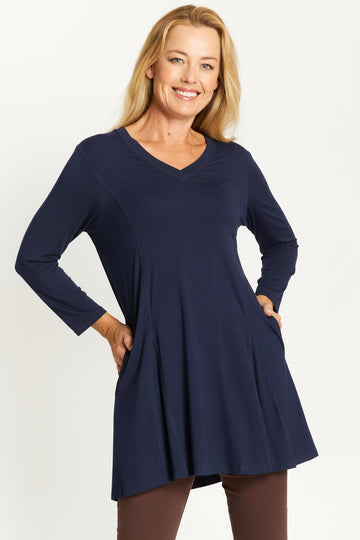 Long Evans Tunic - Navy- 32355 - Cordelia St