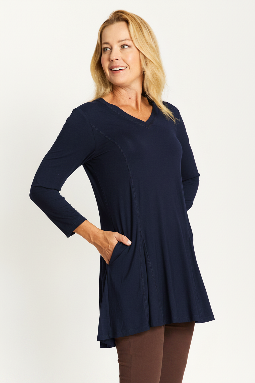 Long Evans Tunic - Navy- 32355