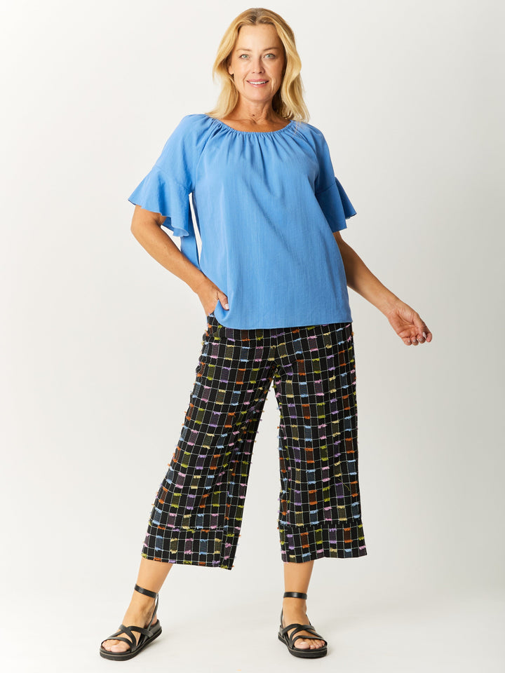 Core On Off Shoulder Top - Blue - 32582