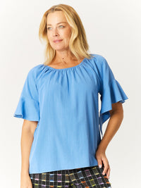 Core On Off Shoulder Top - Blue - 32582