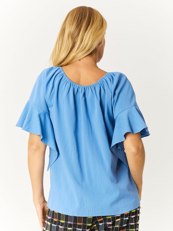 Core On Off Shoulder Top - Blue - 32582