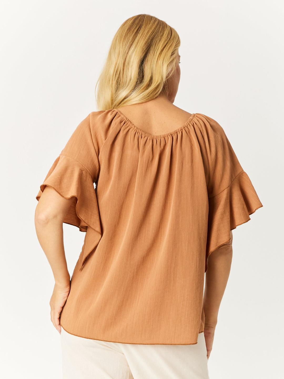 Core On Off Shoulder Top - Toffee - 32582