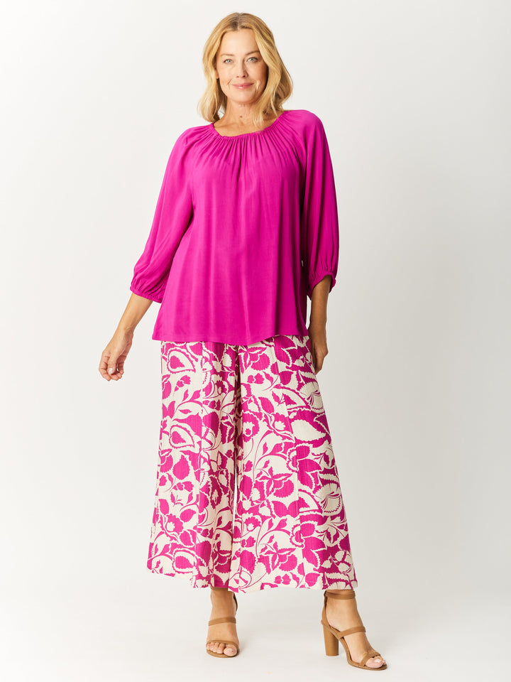 Core Paisley Top- Magenta - 32380