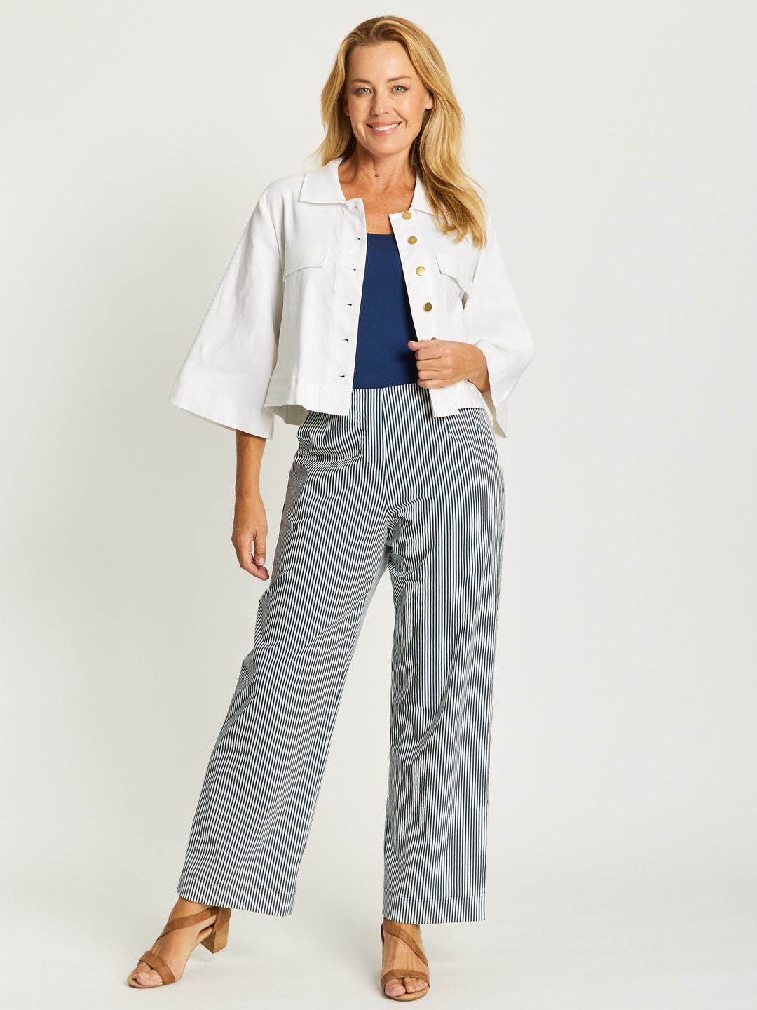 Core Crop Summer Jacket - White -32423