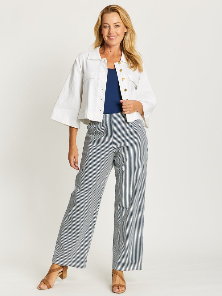 Core Crop Summer Jacket - White -32423