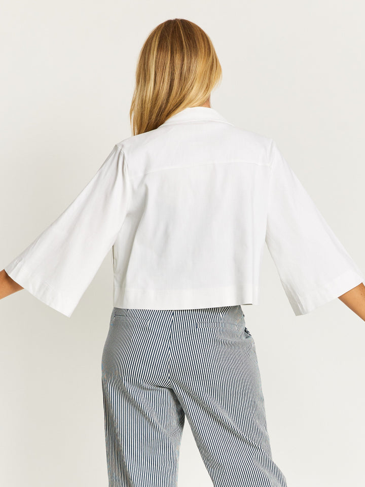 Core Crop Summer Jacket - White -32423