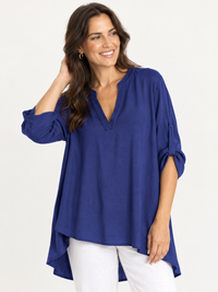 Summer Core Overlay Tunic - Blue - 32448
