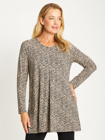 Chelsea Invert Chamois Jersey Tunic- Beige/Black - 32470 - Autumn/Winter