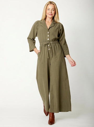 Core Rayon Jumpsuit - Khaki - 32490 - Cordelia St