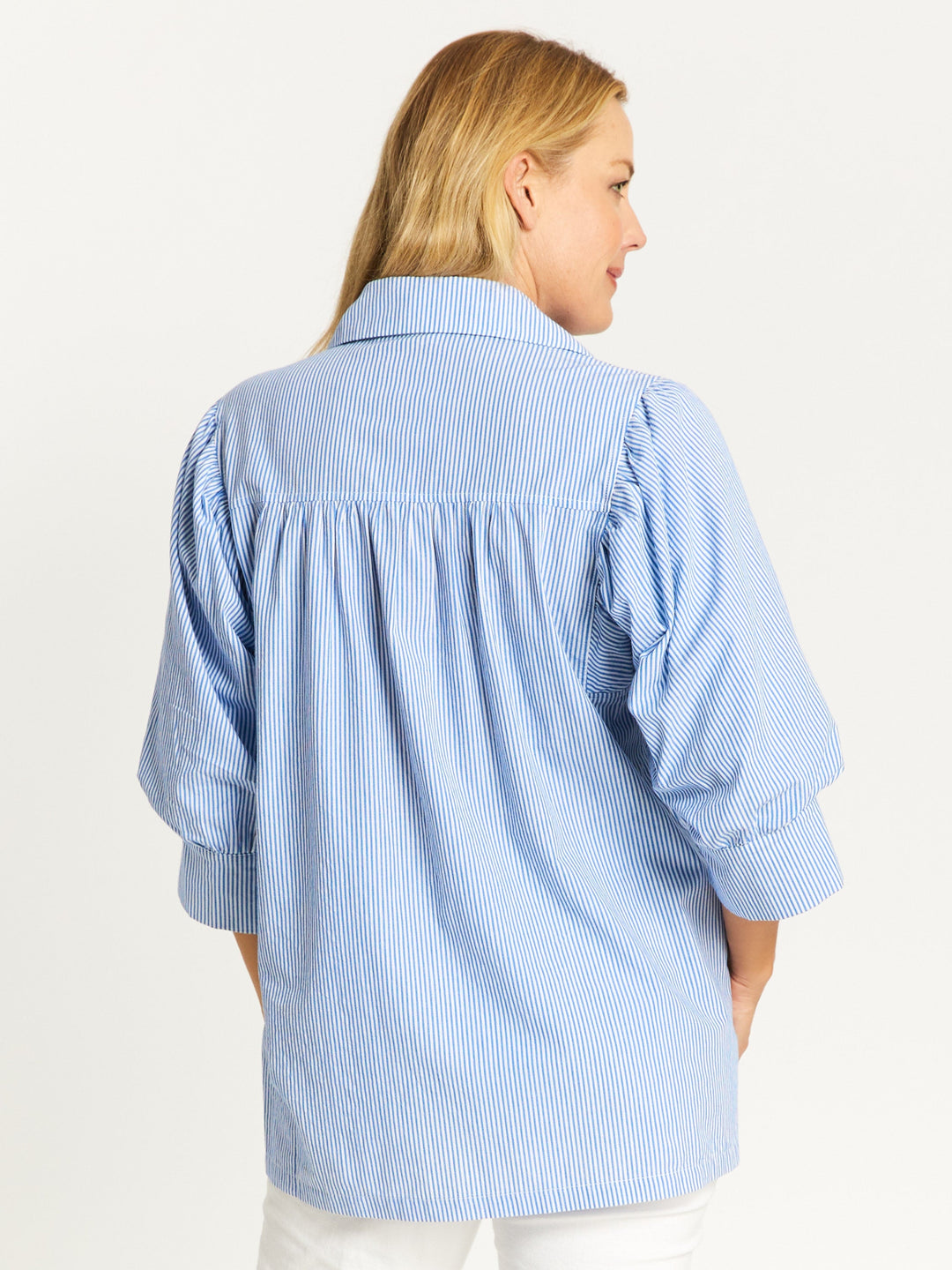 Puff Tunic Stripe shirt - Ink/White -32526