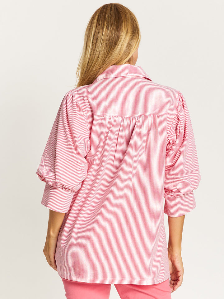 Puff Tunic Stripe shirt - Watermelon - 32526