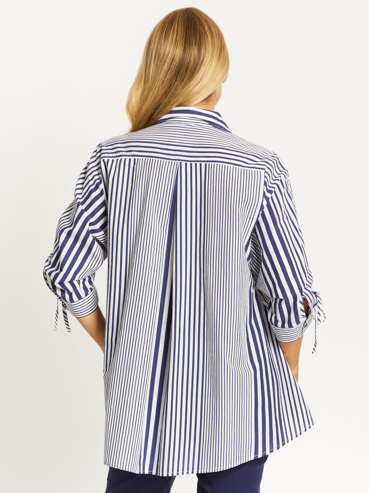 Swing Tunic Shirt - Navy/White - 32529