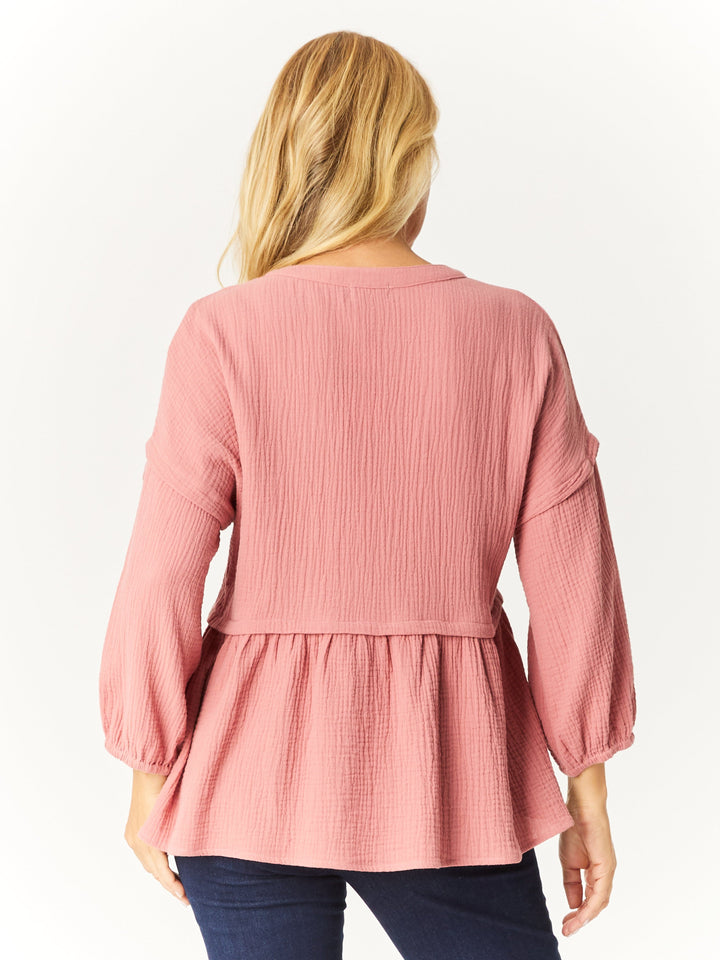 Button Boheme Cotton Top - Cinnamon- 32533