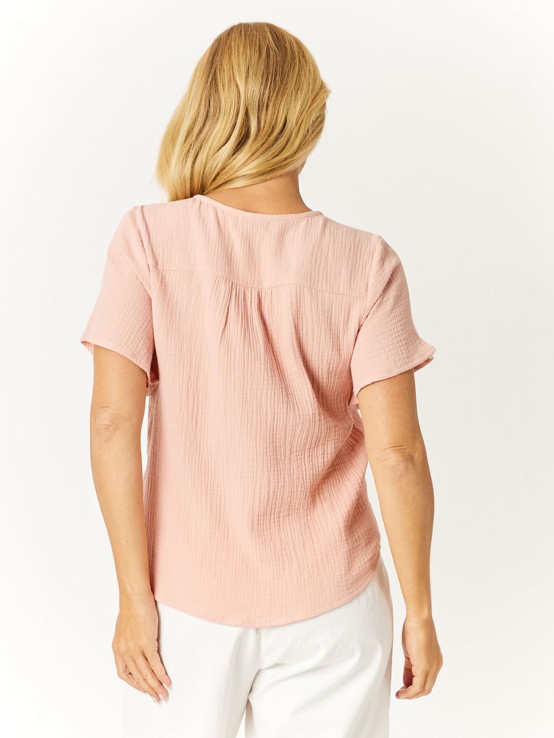 Tarin Cotton Button Top - Musk - 32568