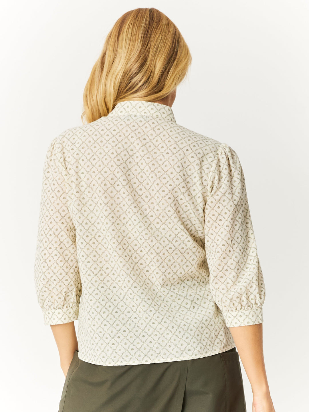 Summer Print Cover Up - Khaki/Beige- 32558