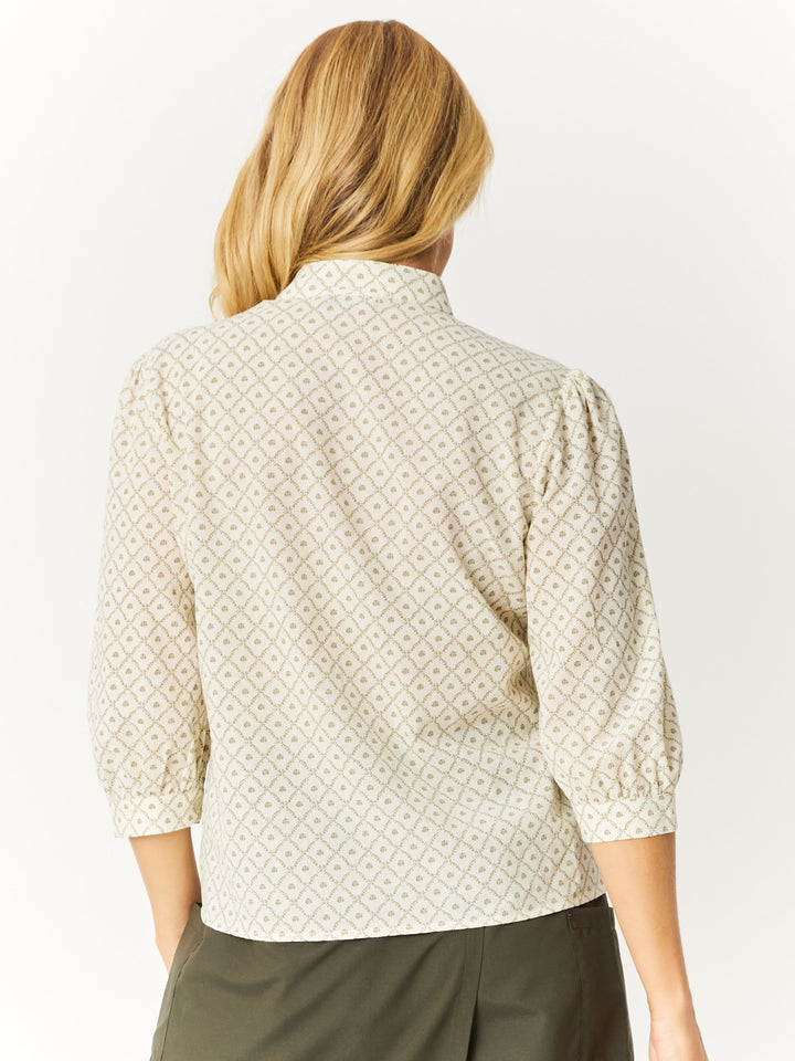 Summer Print Cover Up - Khaki/Beige- 32558