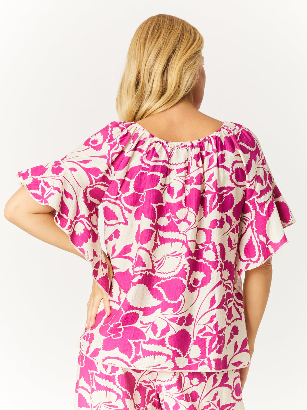 Floral On Off Top - Pink Floral - 32581
