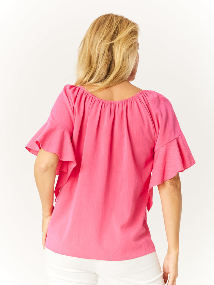 Core On Off Shoulder Top - Pink - 32582