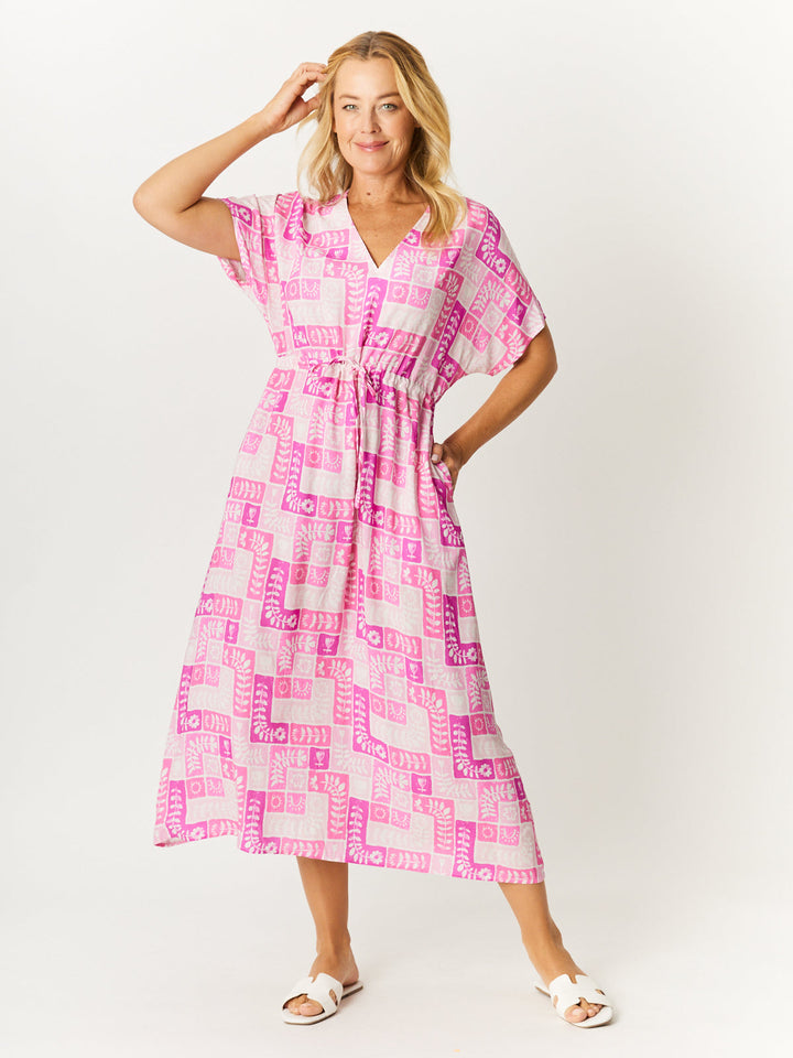 Pretty Polly Kimono Dress - Pink - 32595