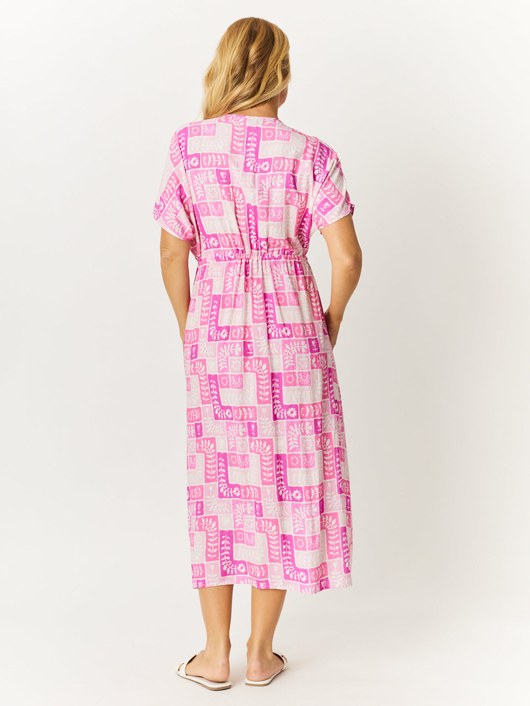 Pretty Polly Kimono Dress - Pink - 32595