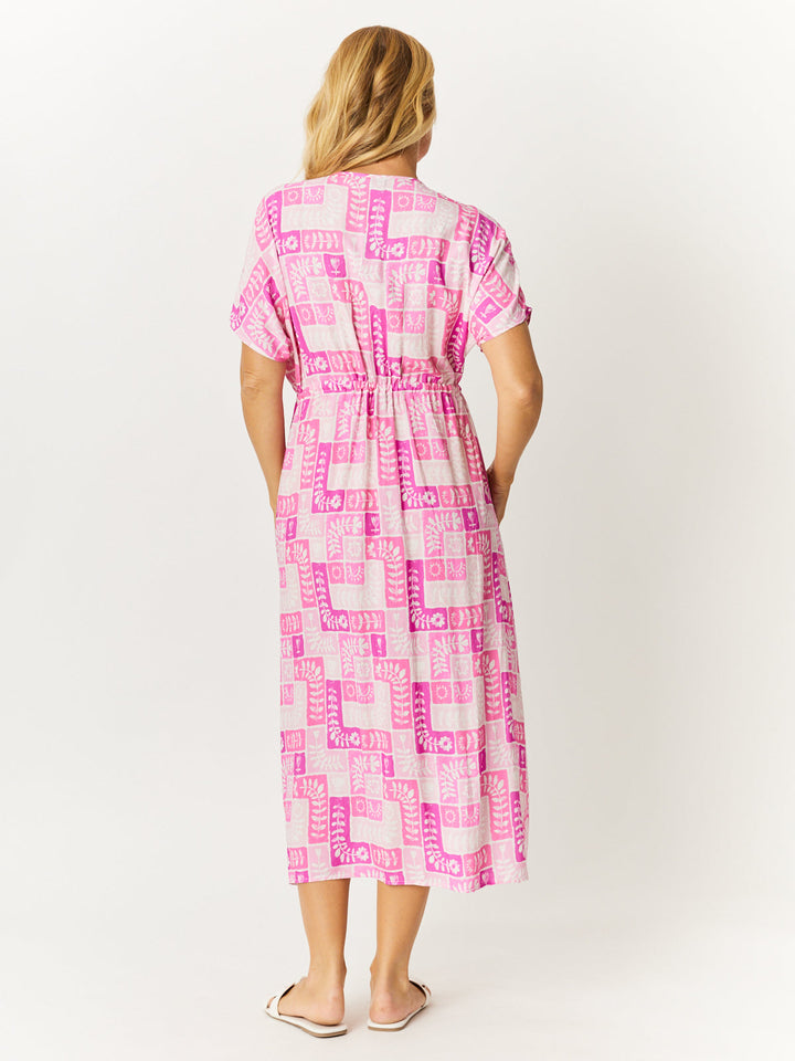 Pretty Polly Kimono Dress - Pink - 32595