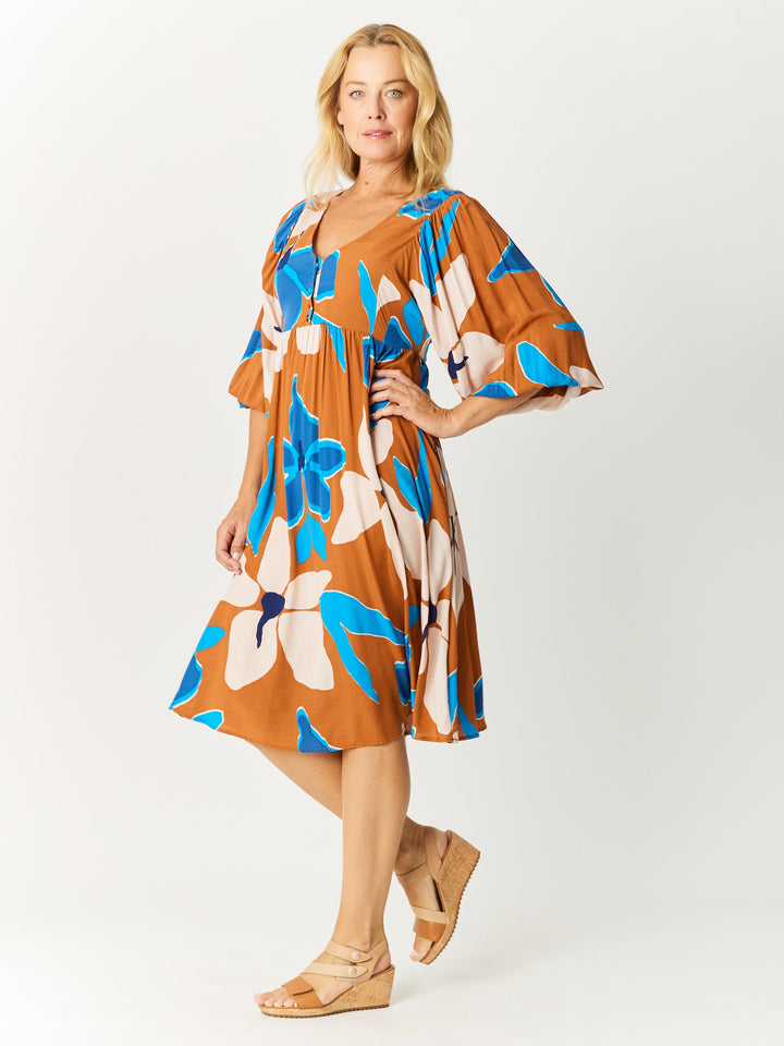 Cool Shores Flutter Dress - Floral - 32598
