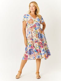 Flounce Dress- Ivory - 32600