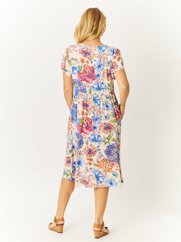 Flounce Dress- Ivory - 32600