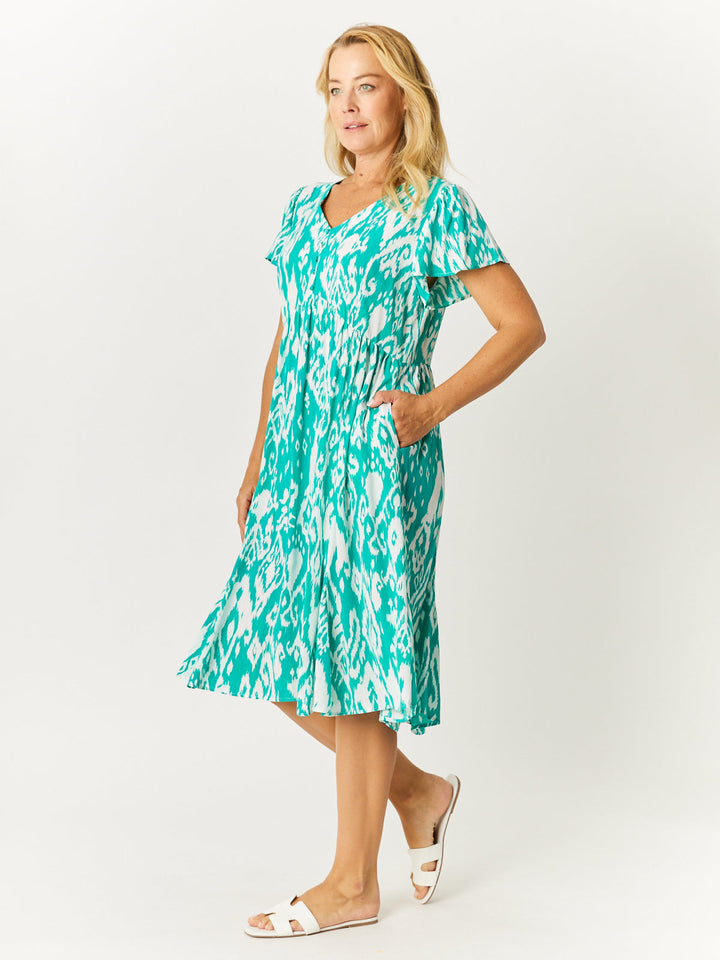 Flounce Dress- Jade - 32600