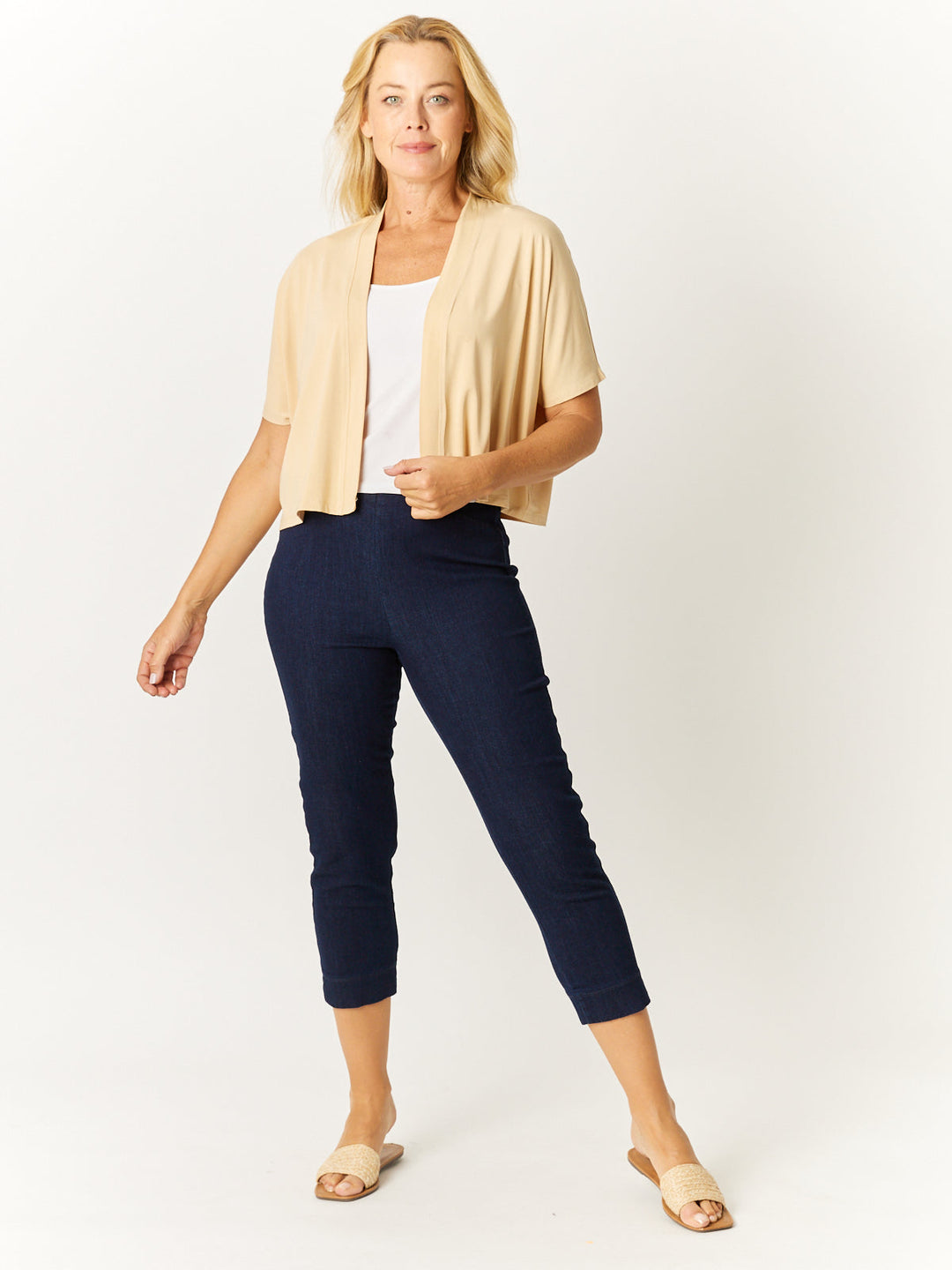 Bamboo Cap Cardy- Sand - 32601