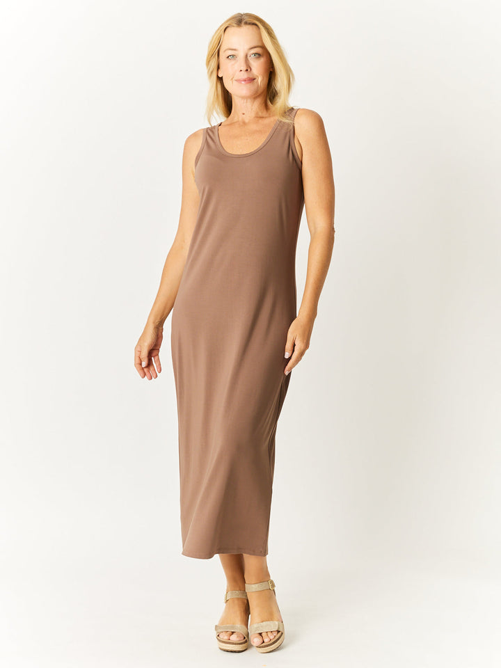 Bamboo Tank Dress - Mocha - 32602