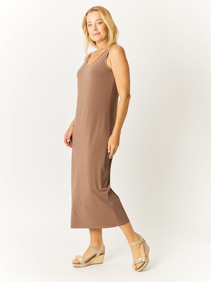Bamboo Tank Dress - Mocha - 32602