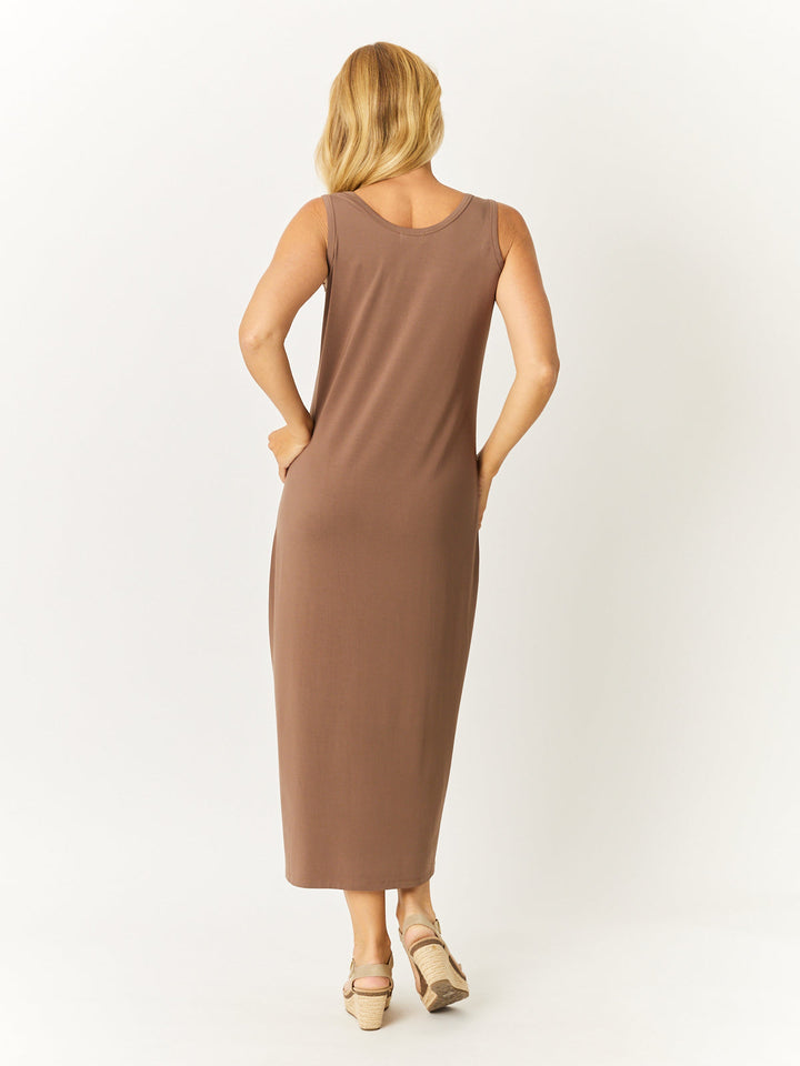 Bamboo Tank Dress - Mocha - 32602