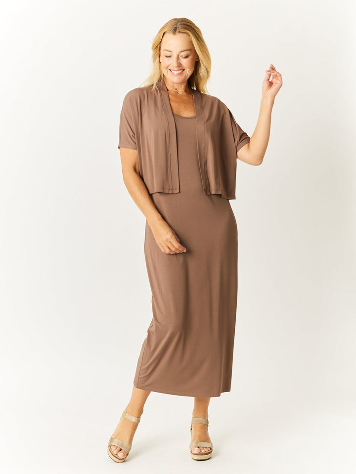Bamboo Tank Dress - Mocha - 32602