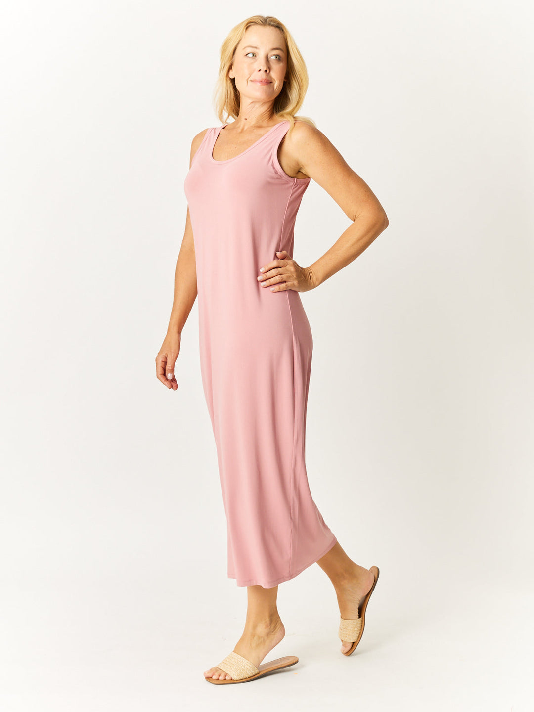 Bamboo Tank Dress - Rose - 32602