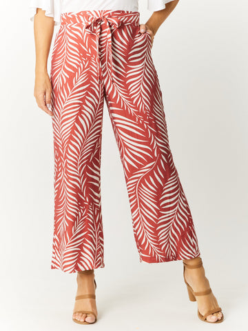 Tye Front Pant - Terracotta - 32609 - 