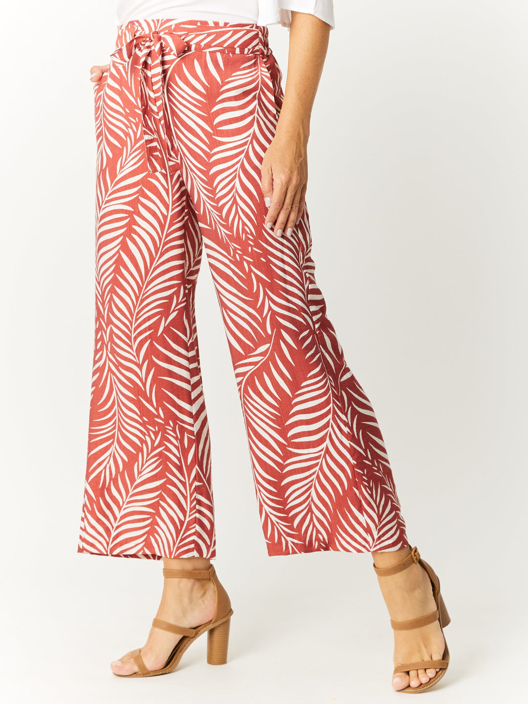 Tye Front Pant - Terracotta - 32609