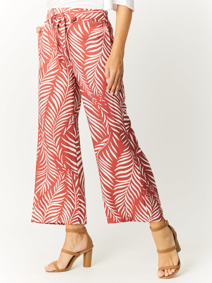 Tye Front Pant - Terracotta - 32609