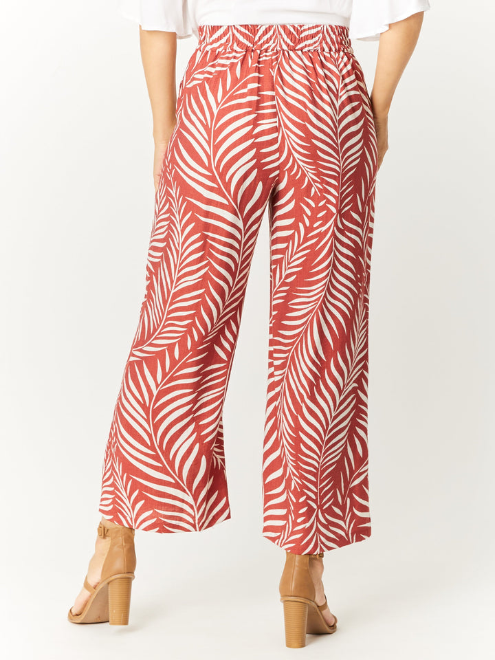Tye Front Pant - Terracotta - 32609