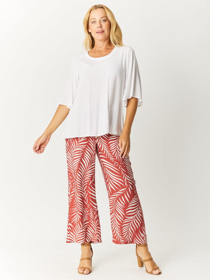 Tye Front Pant - Terracotta - 32609