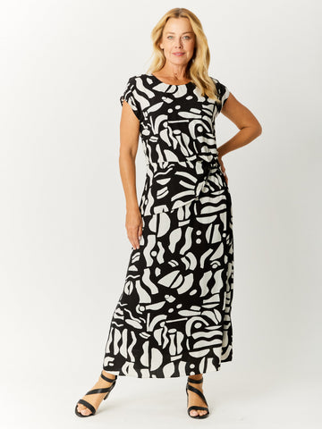 Minstral Twist Dress- Black/White- 32611 - 