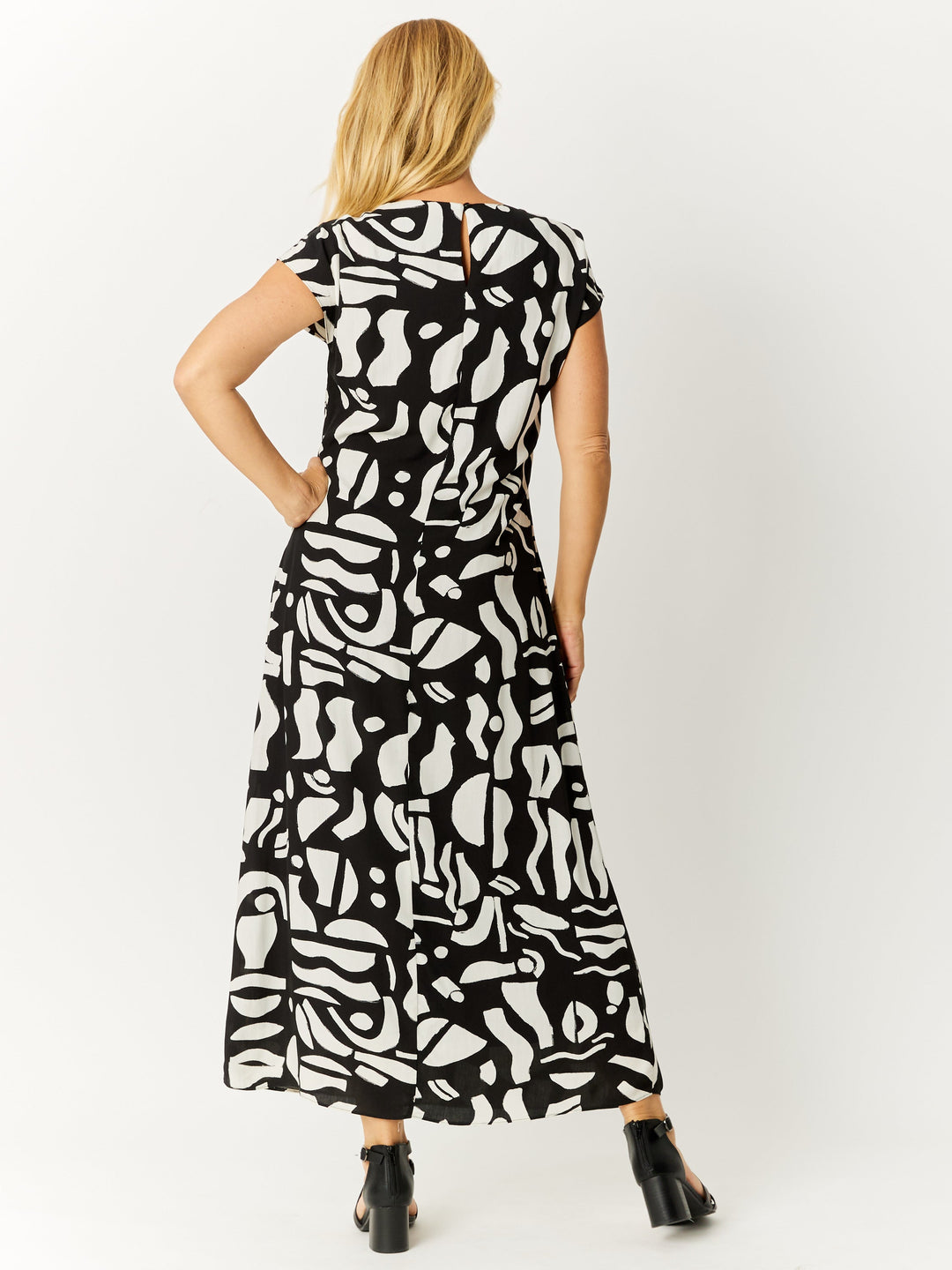 Minstral Twist Dress- Black/White- 32611