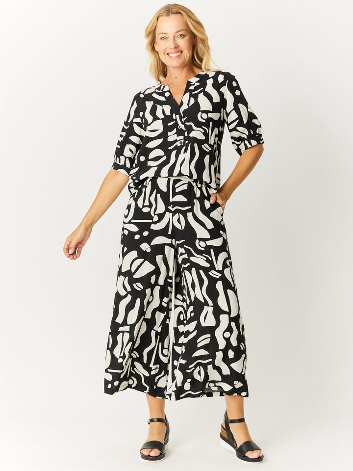 Minstral Shirt - Black/White- 32613