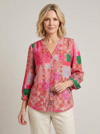 Vee Blouse - Pink - 32638