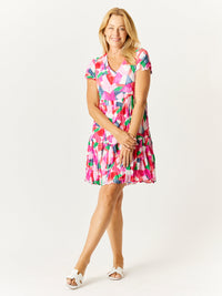Crinkle Dress - pink - 32643